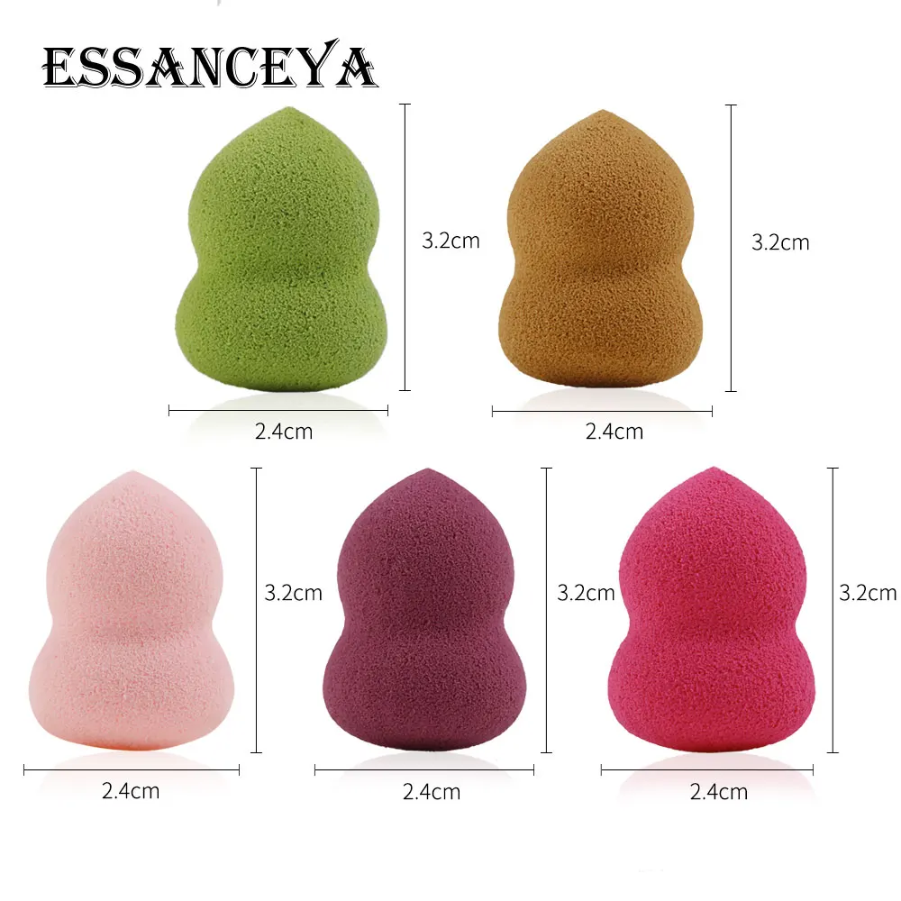 ESSANCEYA, 50 шт., красочная губка для макияжа, мини размер, косметическая губка, спонж, тональный крем, косметический инструмент для макияжа