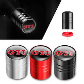

4Pcs Car 3D Metal Wheel Valve Caps Tyre Tire Stem Cover Accessories For GTI GTD Scirocco Jetta Beetle Golf Passat Polo Tiguan