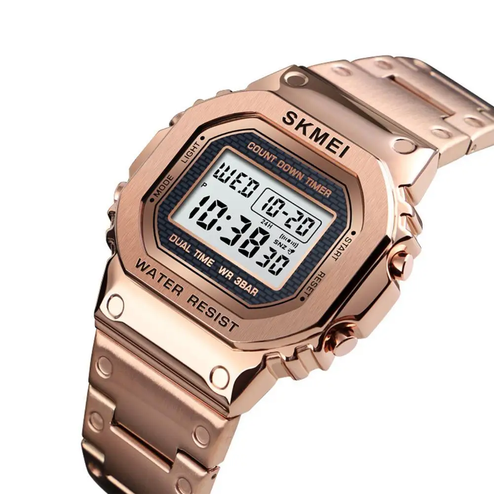 Skmei Лидирующий бренд хронограф обратного отсчета цифровые часы мужские модные уличные спортивные наручные часы водонепроницаемые мужские
