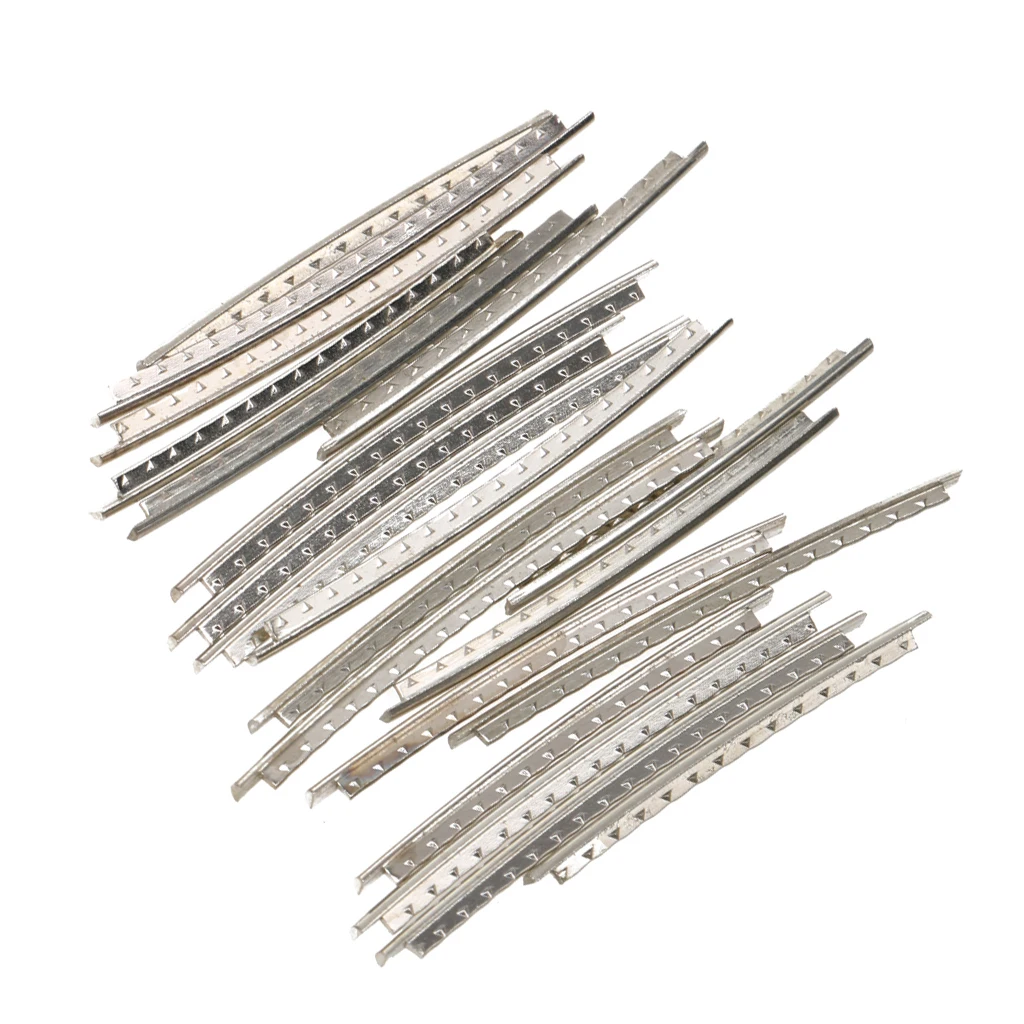 24Pcs Copper Fret Wire Fretwire Set 2.2mm Silver Tone For Electric Guitars