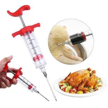 

1pc Seasoning Syringe Turkey Needle Barbecue Barbecue Gadgets Material Syringe Cooking Tool Food PP Grade Kitchen