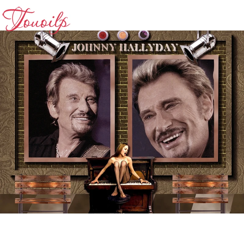 5d diy diamond embroidery Johnny Hallyday 5D painting Cross Stitch full square&ampround Rhinestone mosaic home decoration | Дом и сад