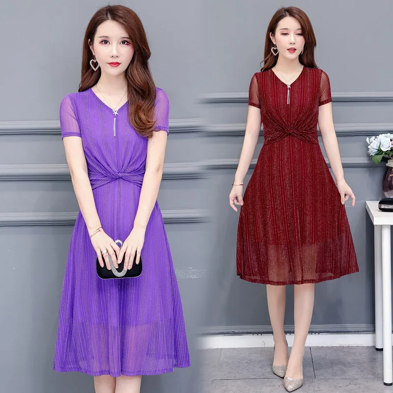 

2019 Summer Wear New Style Korean-style Large Size Belly Covering Slimming Elasticity Feminine Elegant Waist Hugging Slim Fit Me