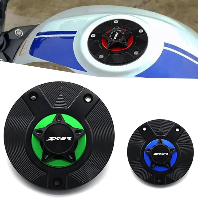 

Motorcycle CNC Fuel Tank Cap Front Fuel Gas Cover For Kawasaki ZX-10R 2006-2016 ZX-6R ZX-636R 2007-2016 zx10r zx6r 636 zx636r