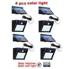 2/4pcs 100/56/30 LED Solar Light Steps Lamp Light-sensitive Wall Lights Security Outdoor Garden Fence lamp pathway Stairs lighti