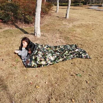 

Portable Emergency Sleeping Bag Ultralight Camouflage Outdoor Envelope Type Thermal Survival First Aid Kit for Camping Travel