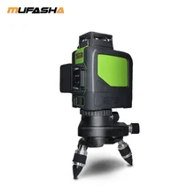 MUFASHA 12 линий 3D лазерный самонивелирующийся уровень с линейным лазерным приемником и регулируемым основанием