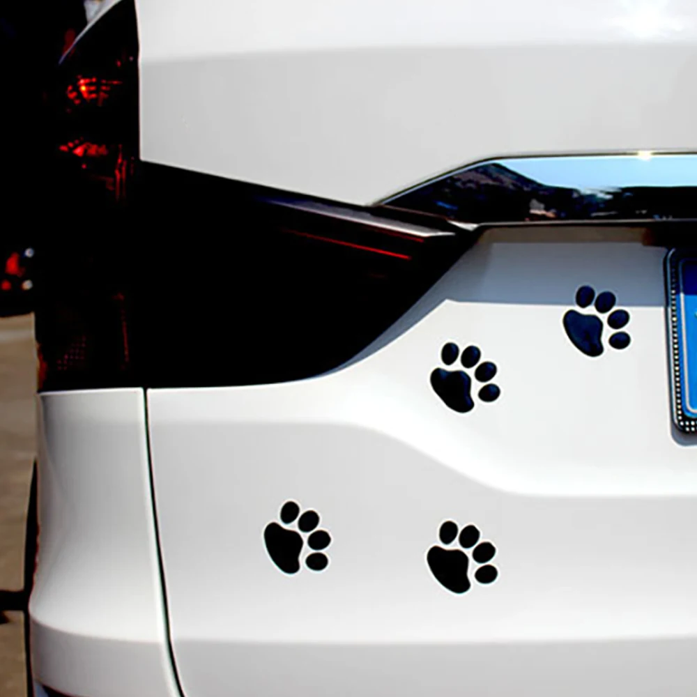 

2pcs/sets Car Sticker Cool Design Paw stickers Sports Pet Animal Dog Bear Foot Prints Emblem Car Truck Decor 3D Sticker 4 color