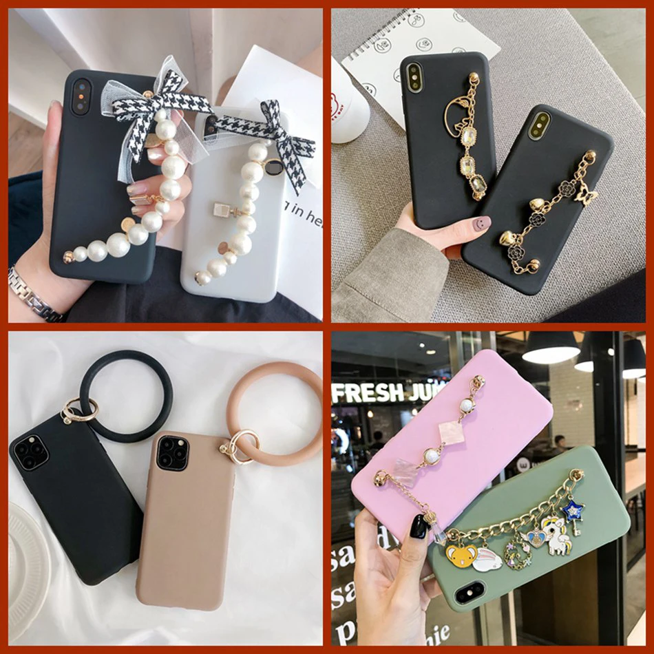 For Huawei Mate 30 10 Lite 20 Honor 9x Pro/Y9S Y6S Y7 Prime 2019 Luxury Gem Wrist Strap Case Diamond Chain Bracelet Soft Cover |