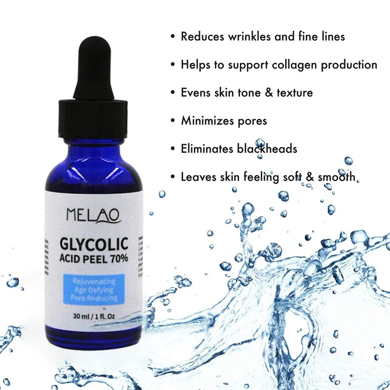 30ml Glycolic Acid Serum Rejuvenating Age Defying Pore Reducing Moisturizing Face Serum Wholesale