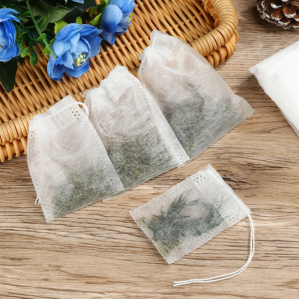 Seal Filter Corn Fiber Food Grade Tea Bags Empty Scented Flower Empty Tea Bags Useful Seal Spice Filters Biodegradable 100Pcs