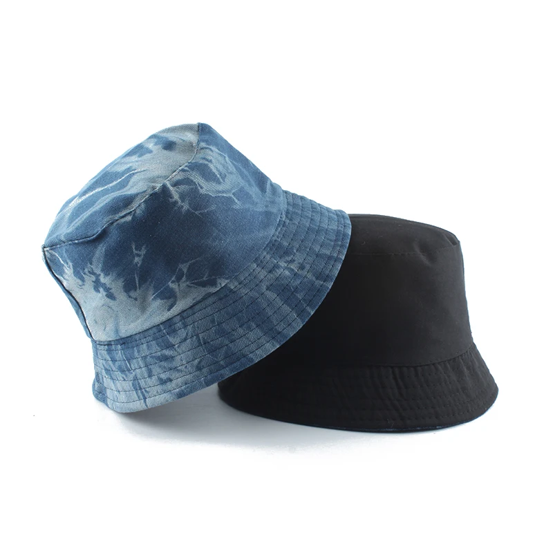 Solaris Washed Cotton Denim Bucket Hat Packable Summer Travel Outdoor Fishing Cap 