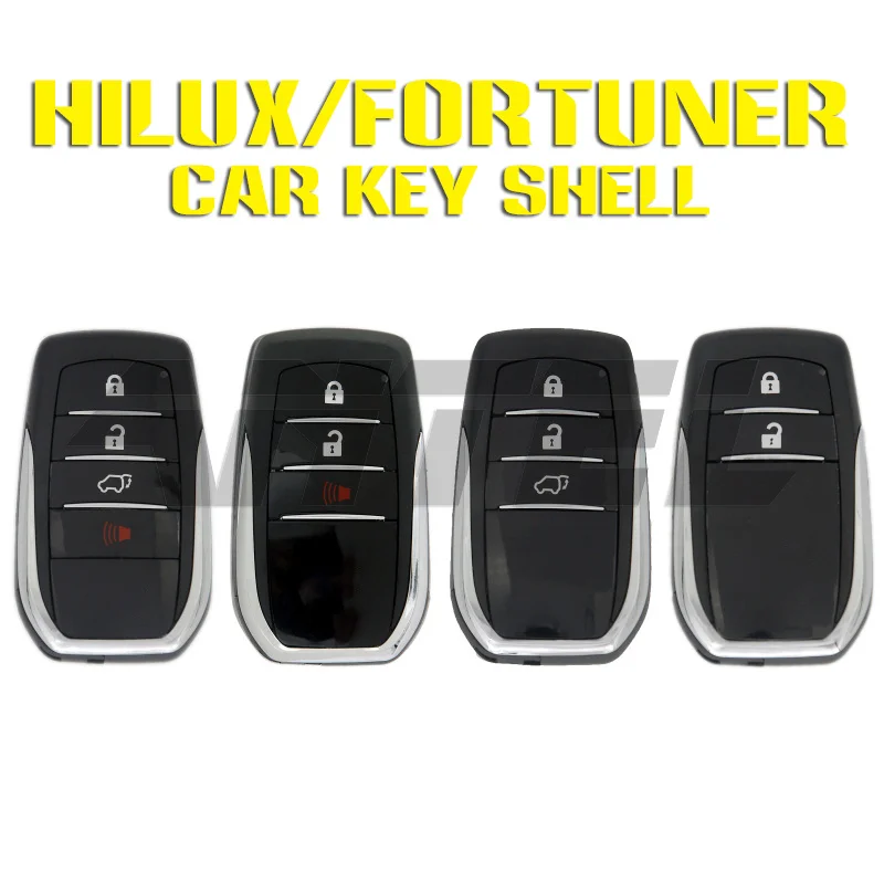 

ANTEL Remote Case With Emergency Key Fit For HILUX FORTUNER FOR Toyota HILUX FORTUNER 2/2+1/3/4Button Smart Key SHELL Cover