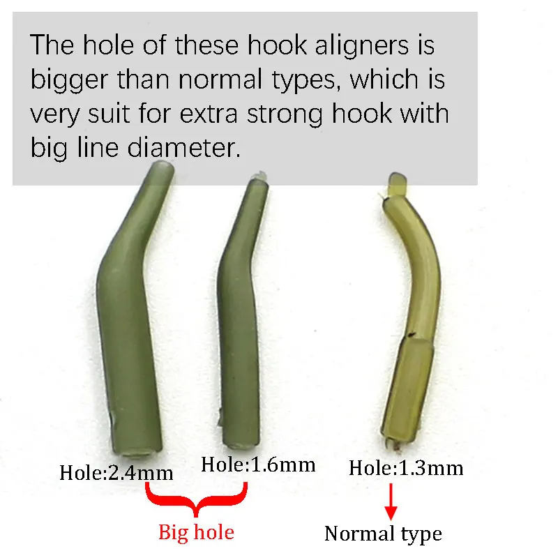 20pcs Carp fishing Accessories D Rig kickers hooks line aligners sleeve anti tangle sleeve for hair ronnie rigs end tackle