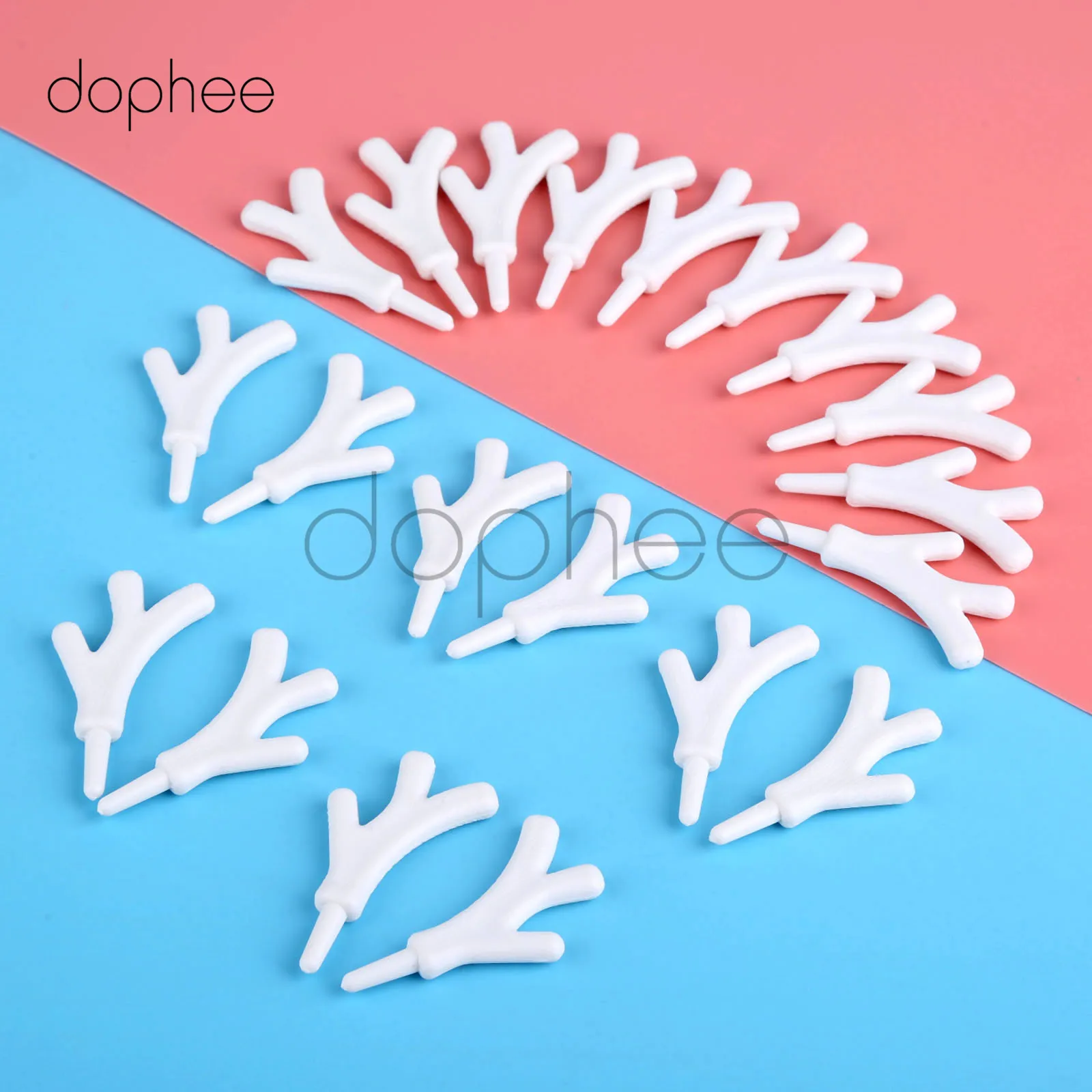 Dophee 20 шт. мини пластиковые ветки оленьих рогов снеговик DIY Украшение