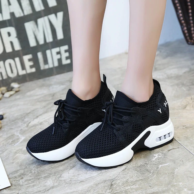 

2020 New Platform Sneakers Shoes Breathable Casual Shoes Woman Fashion Height Increasing Ladies Shoes Chaussure Femme Y6
