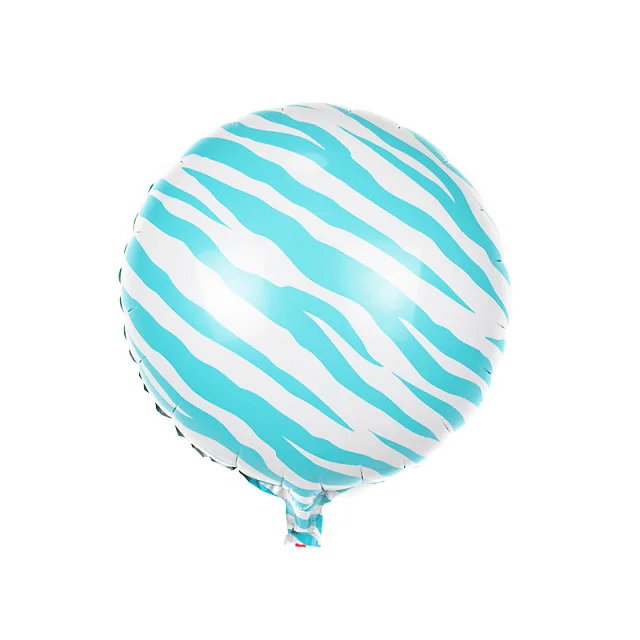 1" Леопардовый принт воздушный шар Зебра печати модные сексуальные вечерние украшения 1 шт 3 шт - Цвет: zebra blue