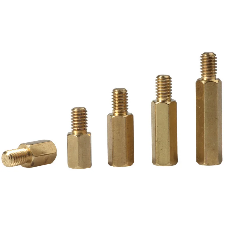 M2 M2 M2.5 M3 육각 헤드 황동 간격 나사 나사 스레드 기둥 Pcb 컴퓨터 Pc 마더 보드 스탠드 오프 스페이서 키트 180 개/대