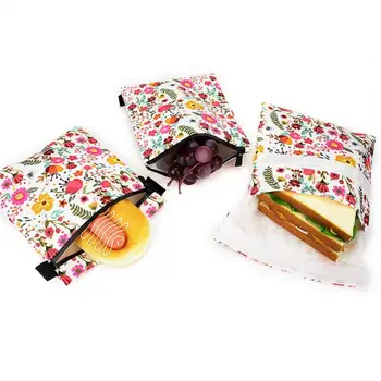 

2pcs Storage Pack Home Food Bag Premium Reusable Sandwich Snack Packs Washable Lunch Bags Kitchen Storage Gadgets Accessories