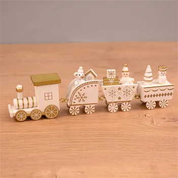 

Xmas Wooden Christmas Train Santa Claus Festival Ornament Home Decortion Kids Gifts kids toys juguetes brinquedos игрушки New
