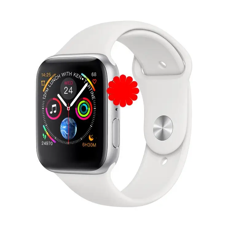 silver IWO 8 PLUS Смарт-часы 44 мм Bluetooth Smartwatch Series 4 SIRI для samsung Xiaomi huawei ios Apple iphone 5 6 7 8 X XS MAX XR - Цвет: silver
