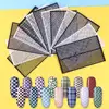 1pcs Fish Scale Nail Sticker Nail Art Adhesive Decals Net Line Geometry Hollow Designs 3D Manicure Decor Wraps ► Photo 2/6