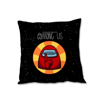 

2020 Video Game Among Us Insert Square Game Fans Anime Cute Pillow Case Model Student Bedroom Gift 45CM