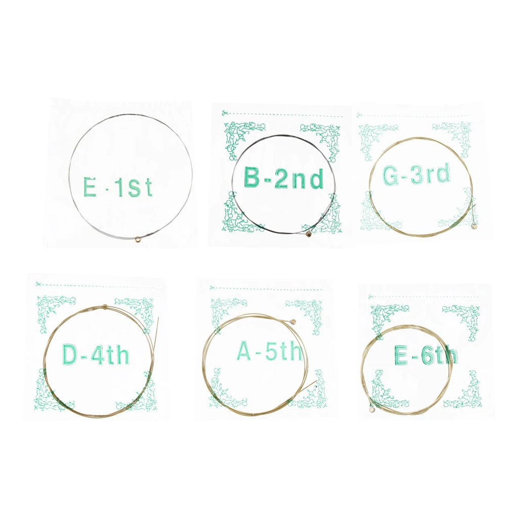 Replacement Acoustic Guitar String Steel Core Nickel Wound E-B-G-D-E-A