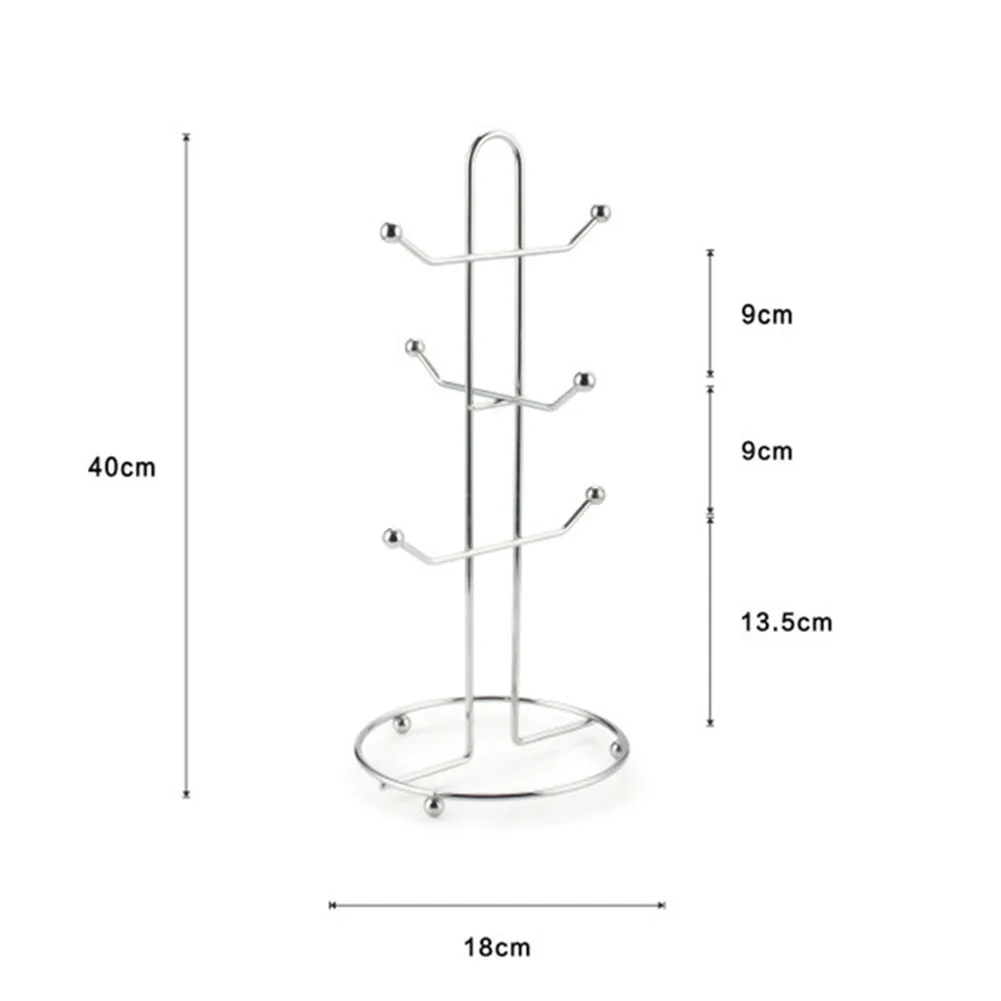 Подвесной органайзер, 6 крючков, домашняя Нескользящая подставка, Настольная посуда для напитков, полка, гладкая поверхность, для кухни, железный подстаканник, украшение для бара