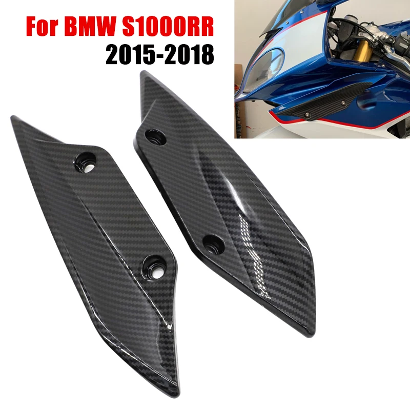 Motorcycle Fairing Motorcycle Wing Kit Motorcycle Winglet Motorcycle Accessories For BMW S1000RR 2015-Motorcycle Front Fairing Panel Cover Wing Aerodynamic Winglets Carbon S1000RR S1000 RR
