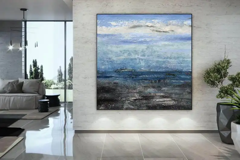 

Landscape Abstract Oil Painting Sea Modern Canvas Art Large Wall Art Canvas Painting Wall Decor Living Room Decoration Poster