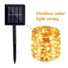 Solar Led Light Outdoor 100/200 LED Fairy Lights Christmas Lights Street Garland Waterproof Festoon Garden Decoration Garland