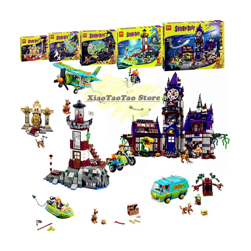 

10430 10428 10429 10432 Scooby Doo The Mystery Machine Building Block Toys Set Bricks Boy Kid Toys educational For Children