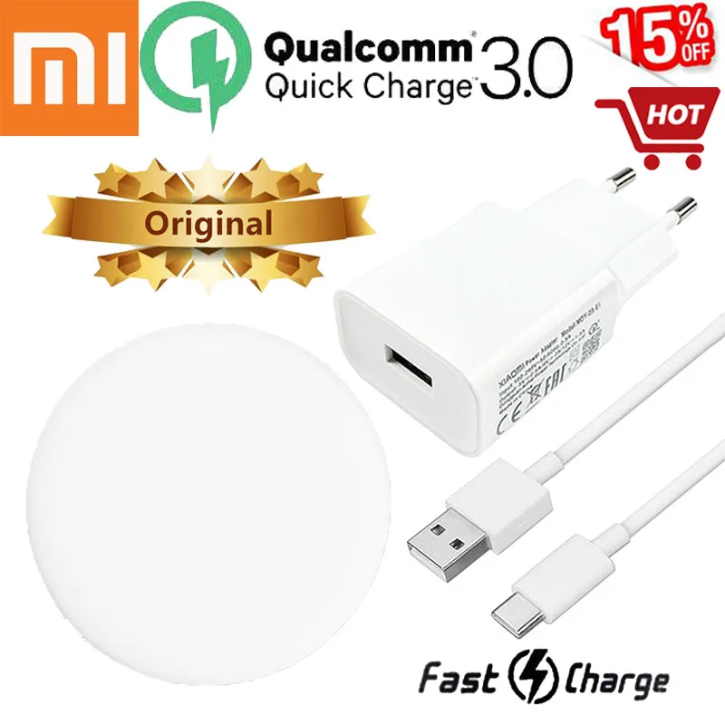 Оригинальный адаптер для быстрой зарядки Xiaomi QC 3 0 зарядка 10 Вт Беспроводная mi a2 a3 6