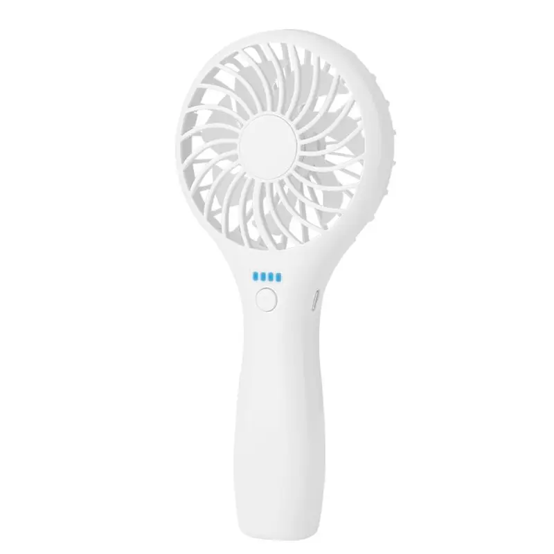 

Desktop USB Fan Without Battery Cooling Handheld Fan 3 Speed Cooler Fan With LED Light for Car Home Office Outdoor