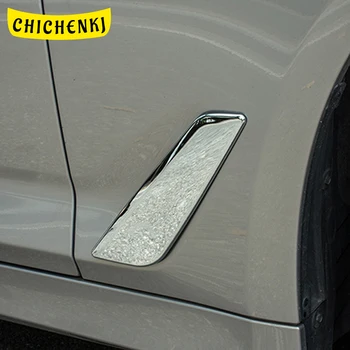 

Car Accessories Front Door Side Trim Leave Badge Sticker Cover Frame Chrome Exterior Decoration for BMW 5 Series G30 2017-2020