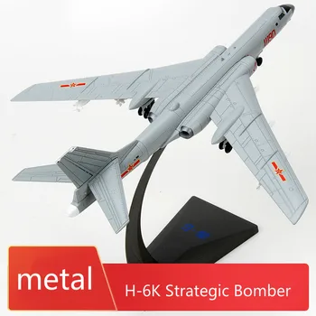 

1:144 Bomb 6k Bomber Air Plane Model Diecast Aircraft Military H-6K Strategic Bomber Bomb Six Alloy Fighter Model Collection