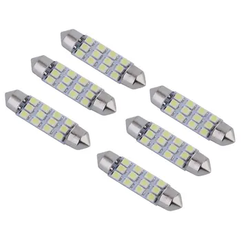

White Dome Map Lamp 42MM 12SMD 3528 Festoon LED Bulbs Car Interior light