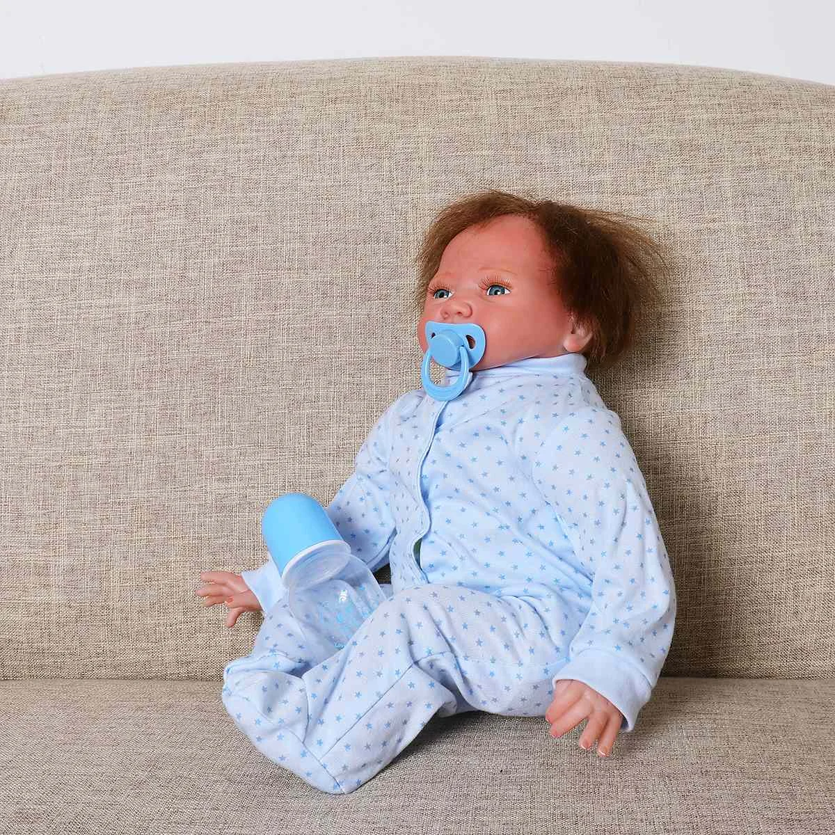 Реалистичные 18 ''Reborn Baby ручной работы мягкие виниловые пупсик полное виниловое покрытие действительно Силиконовые игрушки для малышей Мода Дети подарок на день рождения