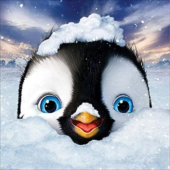 

DIY 5D Diamond Embroidery Cross Stitch Animal Antarctic Penguin Full Diamond Mosaic Picture Paste Needlework Decorative Painting