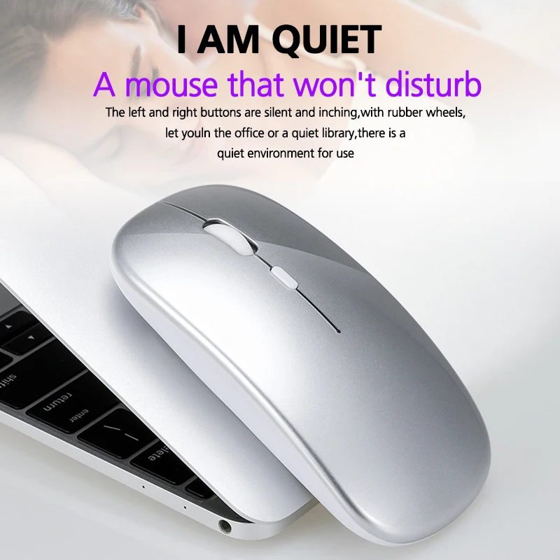 

Rechargeable Mice Wireless Computer Mouse Bluetooth 2.4GHz Ultra Thin Dual Modes Gaming for PC Phone Ipad Laptop Desktop