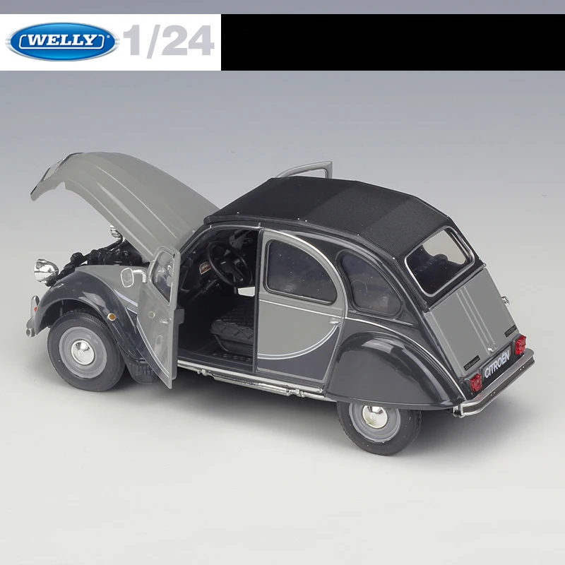 WELLY 1:24 весы CITROEN 2CV 6 Charleston литье под давлением металлическая классическая модель автомобиля игрушечный автомобиль из сплава для детей Коллекция подарков