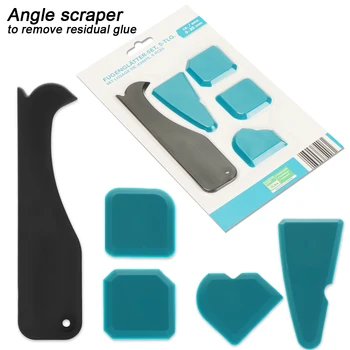 

5pcs/Set Blue Silicone Grout Sealant Spreader Spatula Remover Scraper Cement Caulk Removal Tool Multi-angle Kit Finishing Joint