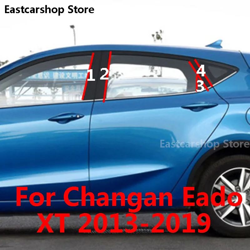 

For Changan Eado XT 2017 2016 2015 Car PC Door Window Central Middle Column Trim B C Strip Cover Protective Accessorie 2014 2013