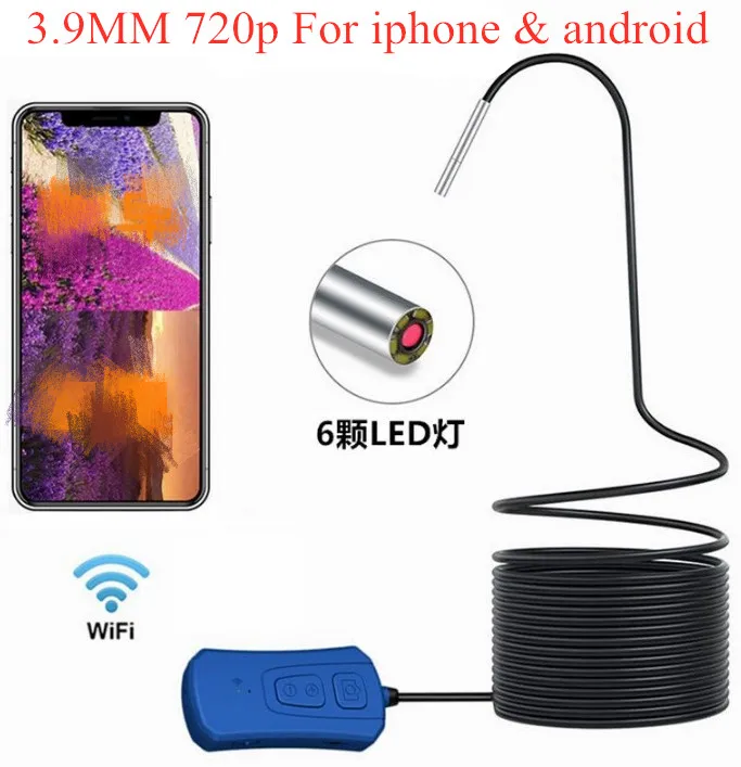 camera-endoscope-wifi-hd-sans-fil-39mm-720p-pour-inspection-boroscope-etanche-pour-iphone-et-android