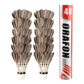 

12Pcs/lot Badminton Goose Feather Shuttlecock Outdoor Sports Badminton Accessories Durable Badminton for Training Exercise