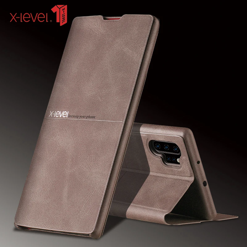 

X-Level Luxury Leather Cases For Samsung S10 S10E S9 S8 Note 10 Plus Note 9 8 Full Protective Business Cover Case