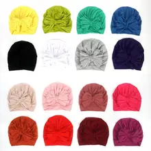 Новинка; детская шапка; 16 цветов; детская хлопковая шапка; детская шапка с бантом; Милый хлопковый пуловер для новорожденных; шапка; детская шапка; шапка для малышей