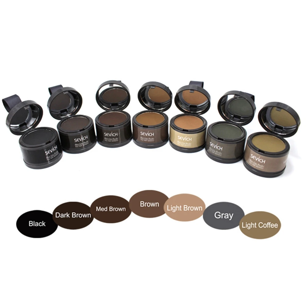 1Pc Haarlijn Reparatie Vullen Poeder Met Bladerdeeg Sevich Pluizige Dunne Poeder Pang Lijn Shadow Poeder Voorhoofd Haar Make-Up Concealer