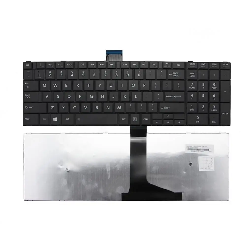US English Layout Replacement Laptop PC Keyboard Glossy Black Frame for Toshiba Satellite C50-B C55-B C55-B5246 C55-B5200